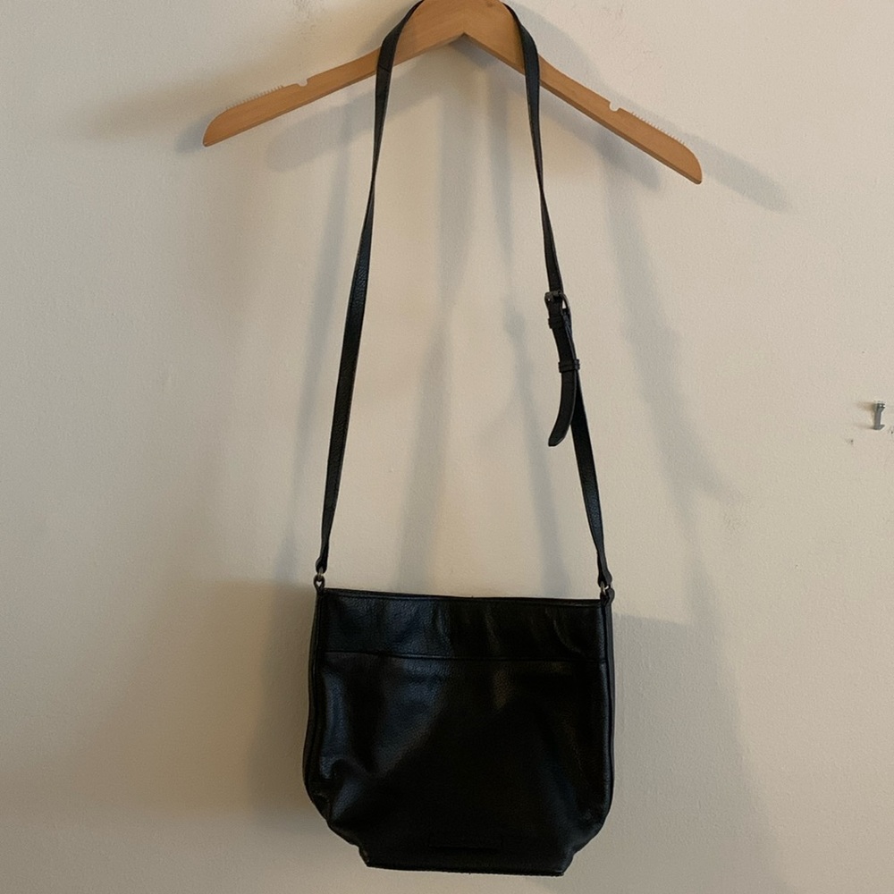 Black Bucket Crossbody Bag